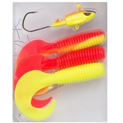 Fladen Big Single Tail 40 g - Yellow/Red